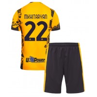 Camisa de Futebol Inter Milan Henrikh Mkhitaryan #22 Equipamento Alternativo Infantil 2024-25 Manga Curta (+ Calças curtas)